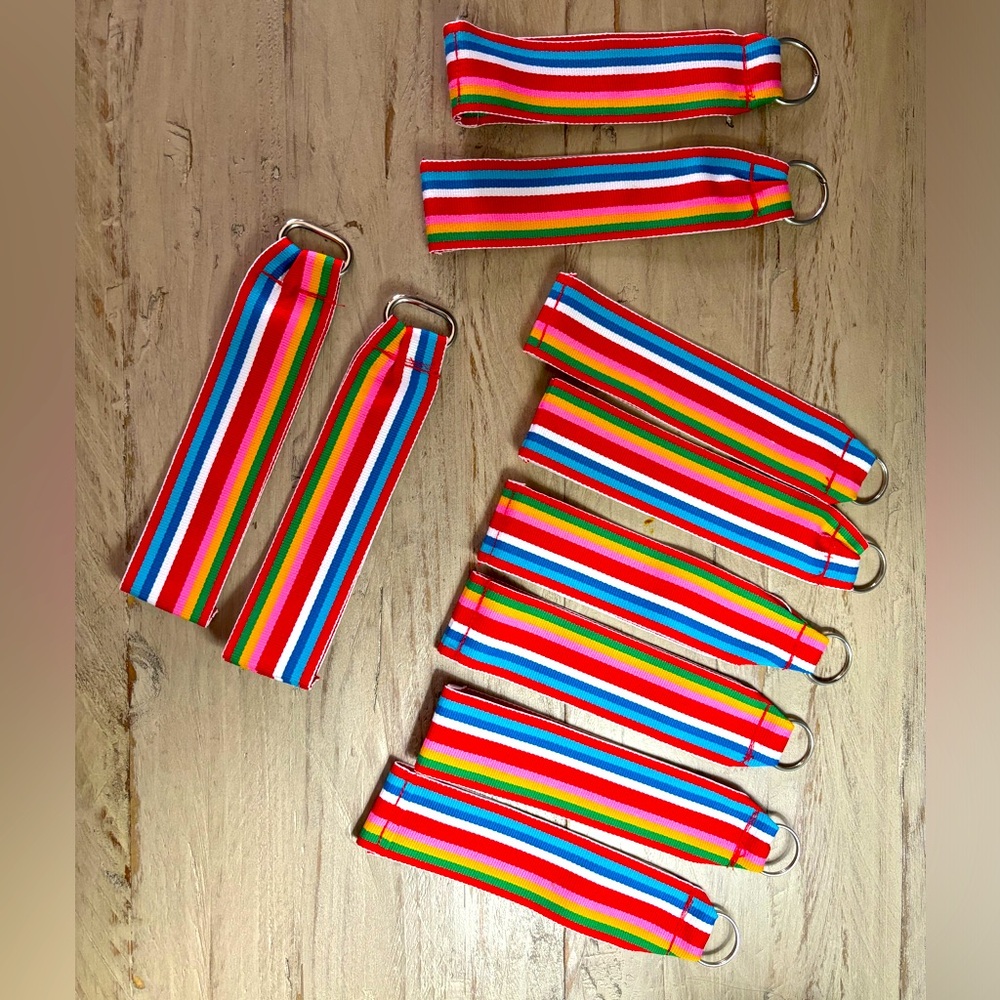 10 Canvas Ribbon Wrist Key Fobs - HANDMADE